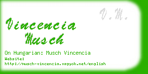 vincencia musch business card